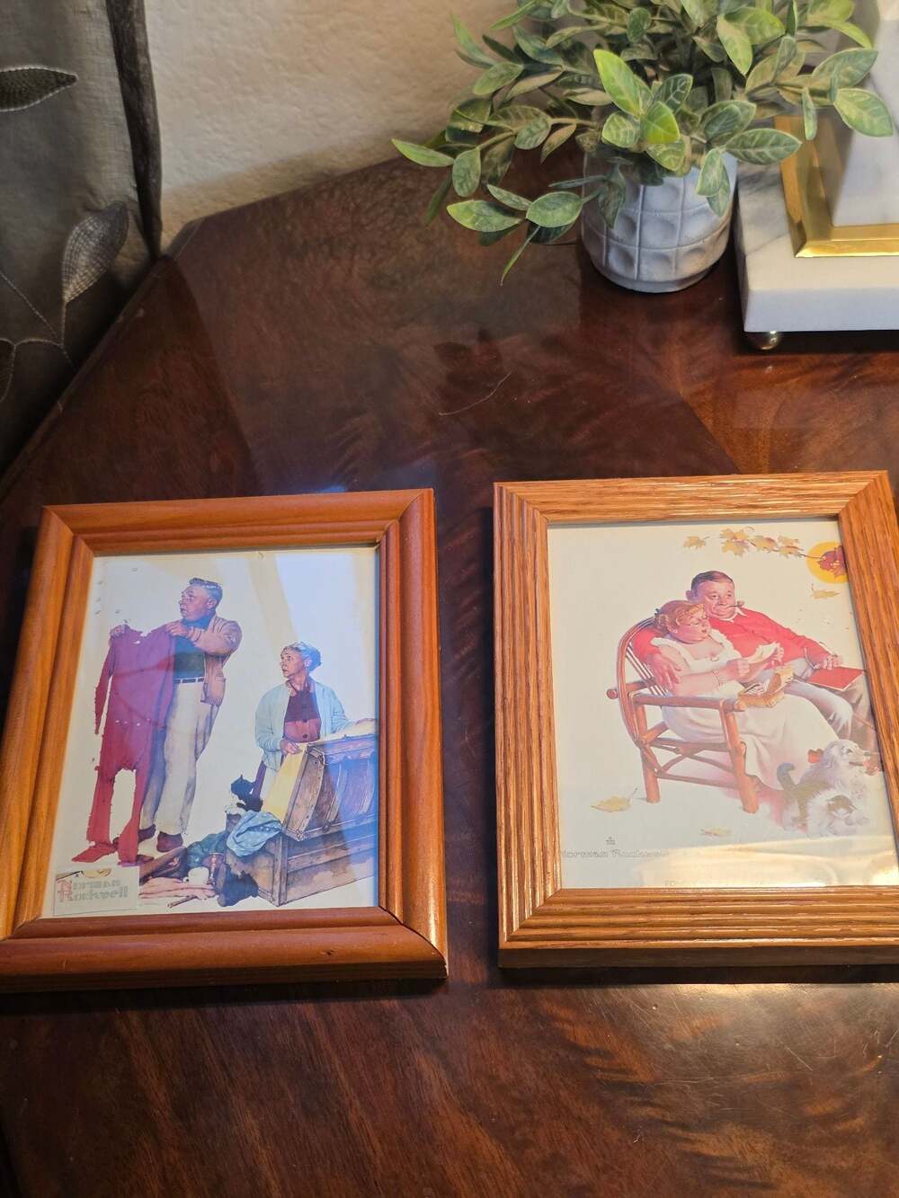 Set of Two Vintage Norman Rockwell Framed Prints